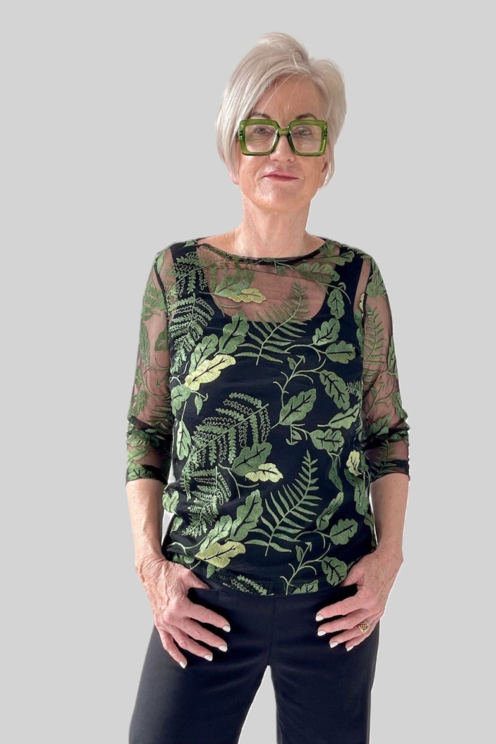 Fern 3/4 Boat Neck Top