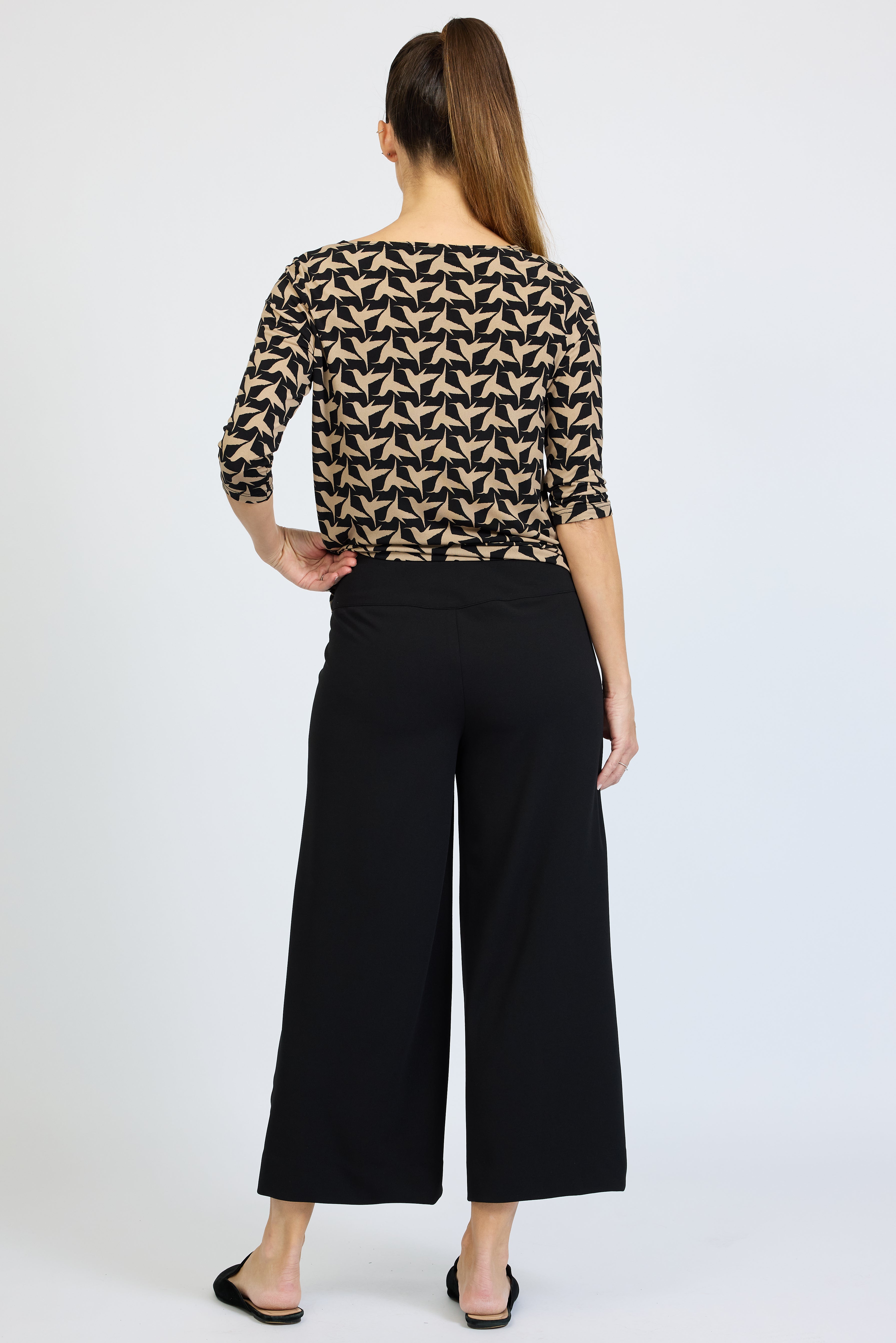 Flight 3/4 Boat Neck Top