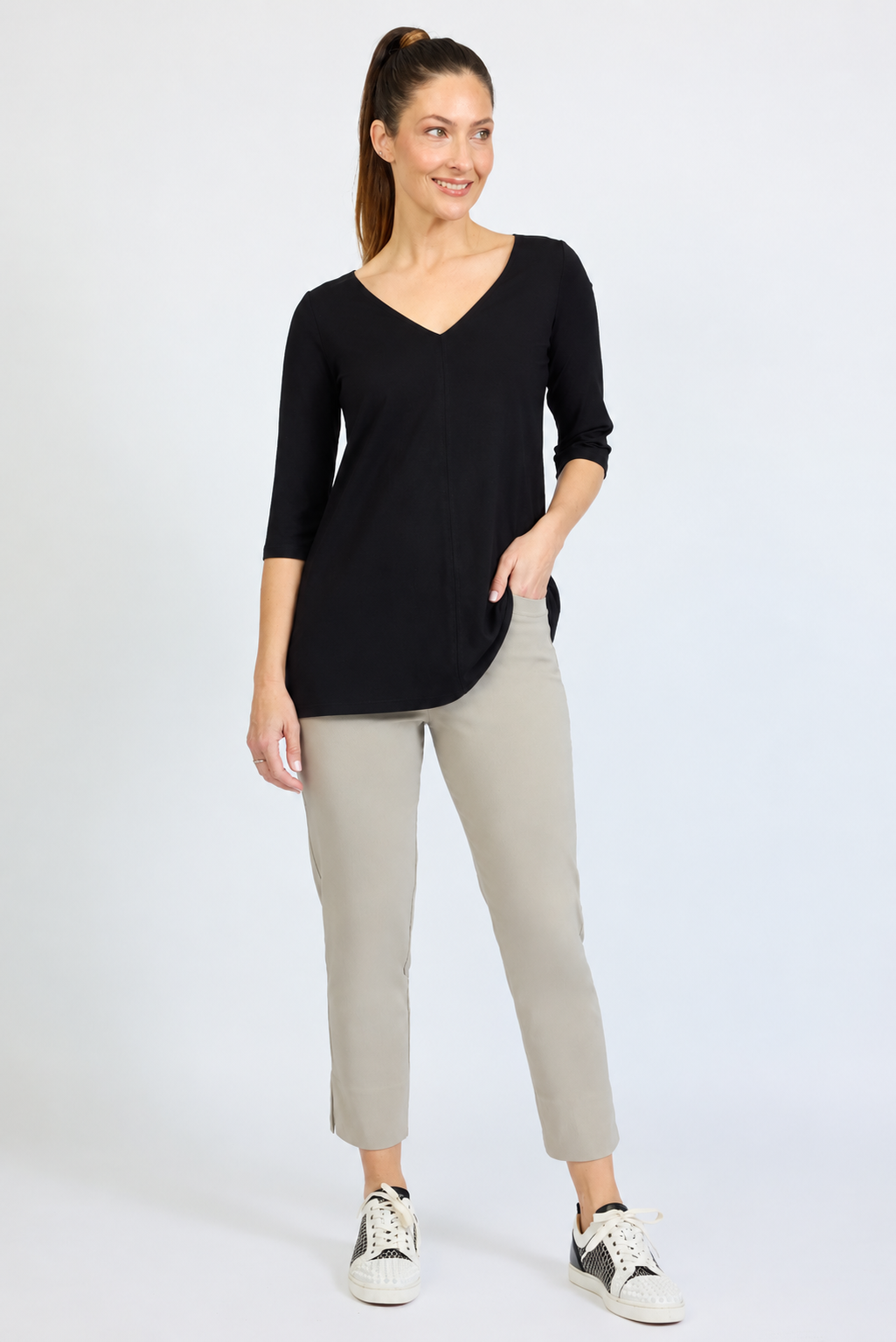Jersey Long V-Top