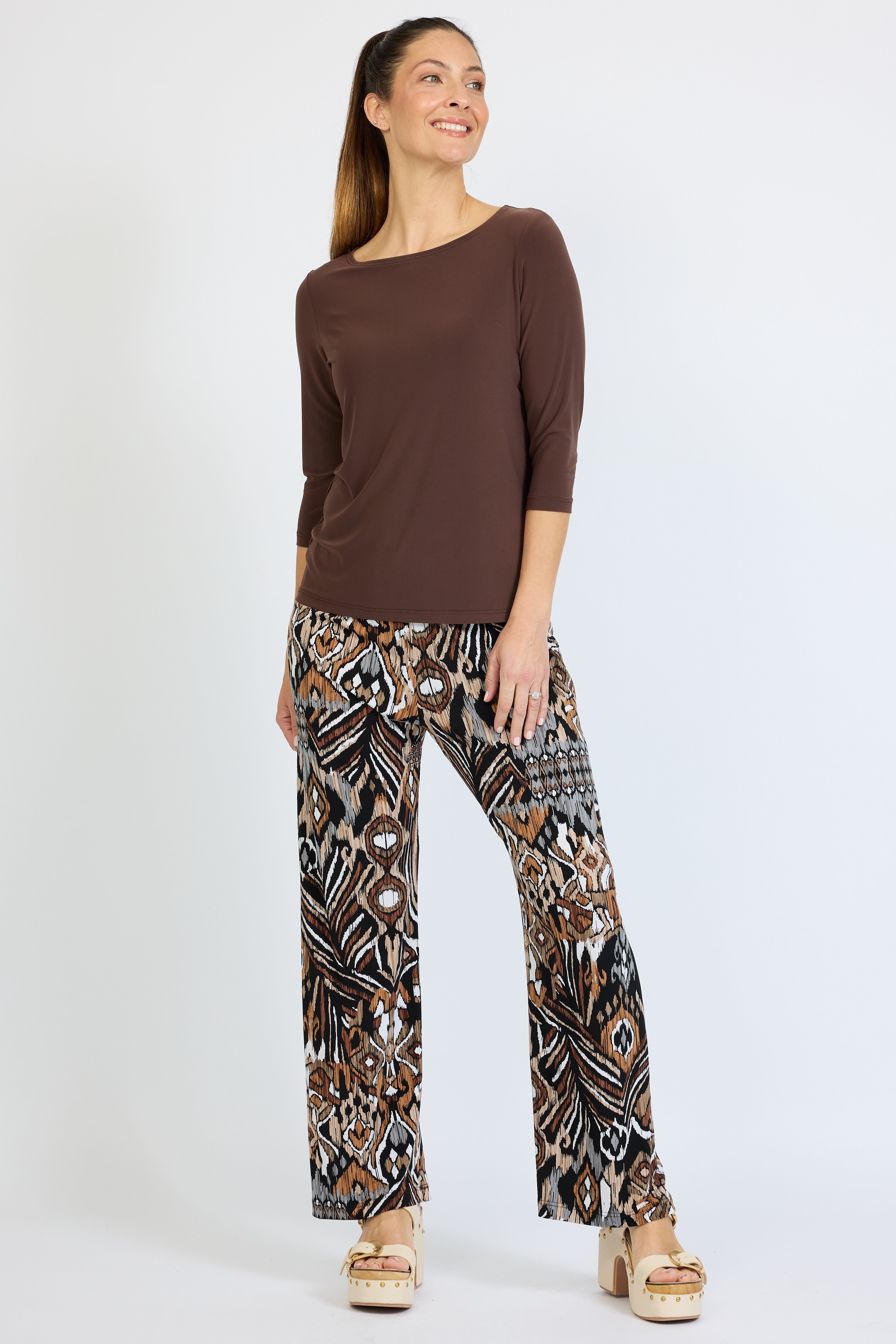 Voyager ¾ Boat Neck Top
