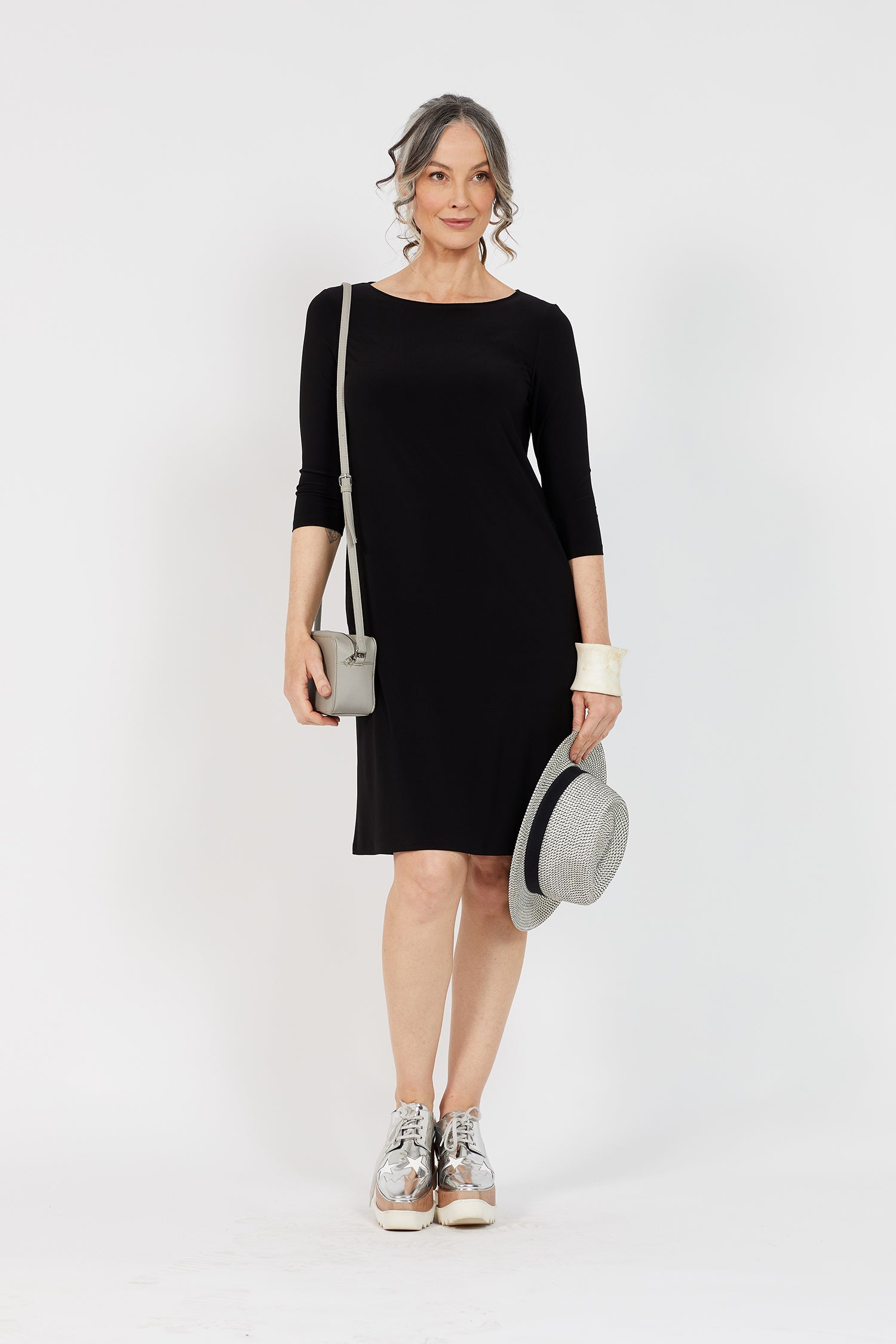 Voyager ¾ Boat Neck Dress