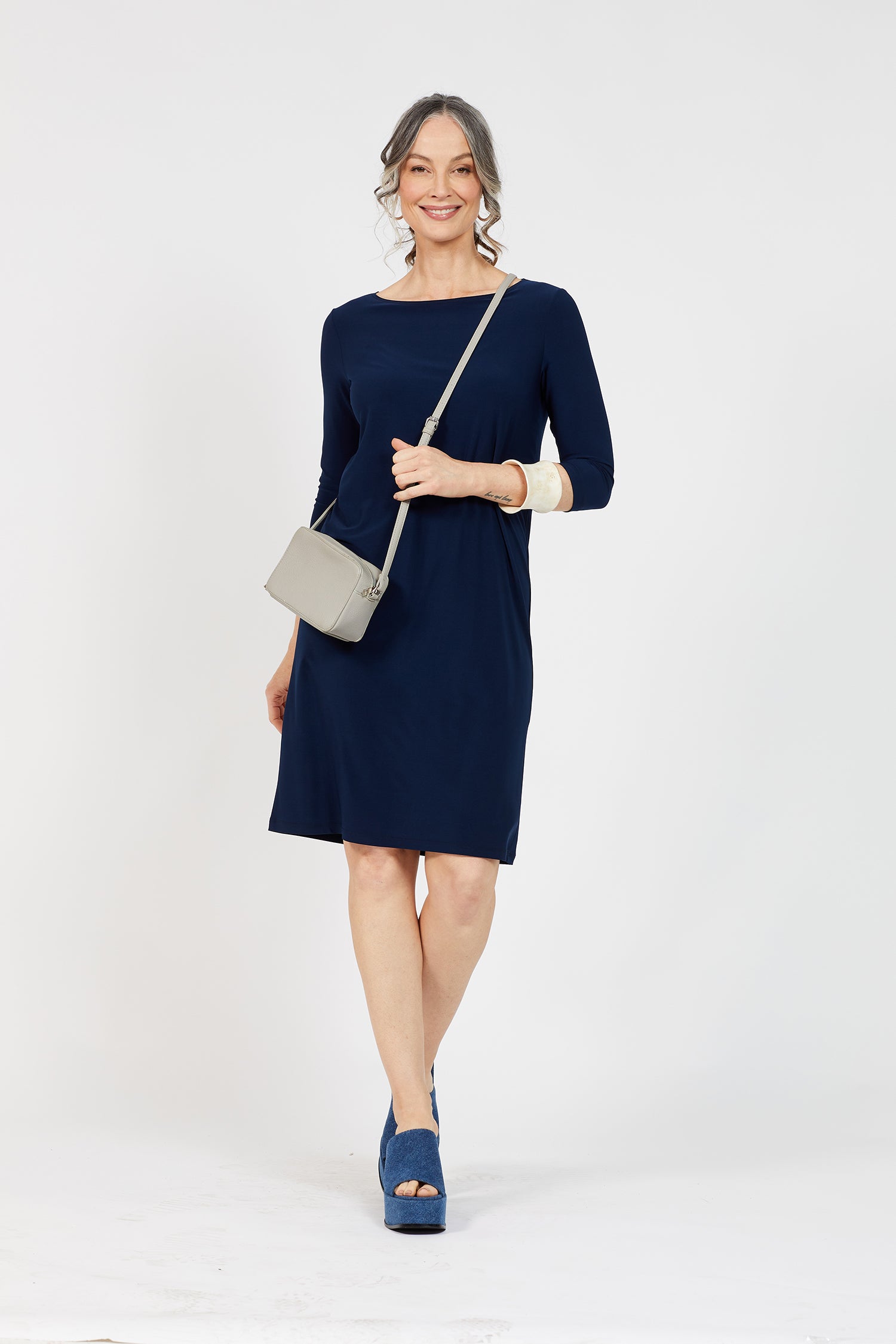 Voyager ¾ Boat Neck Dress