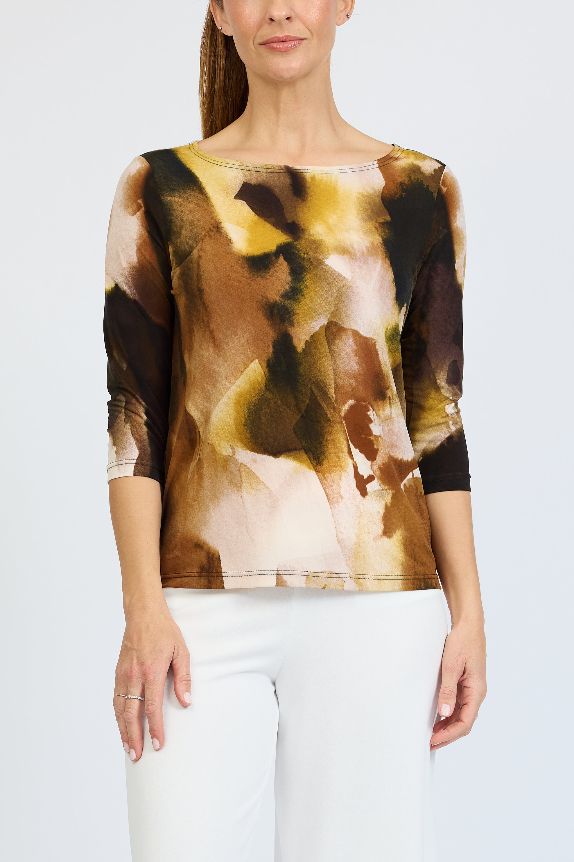 Honey 3/4 Boat Neck Top