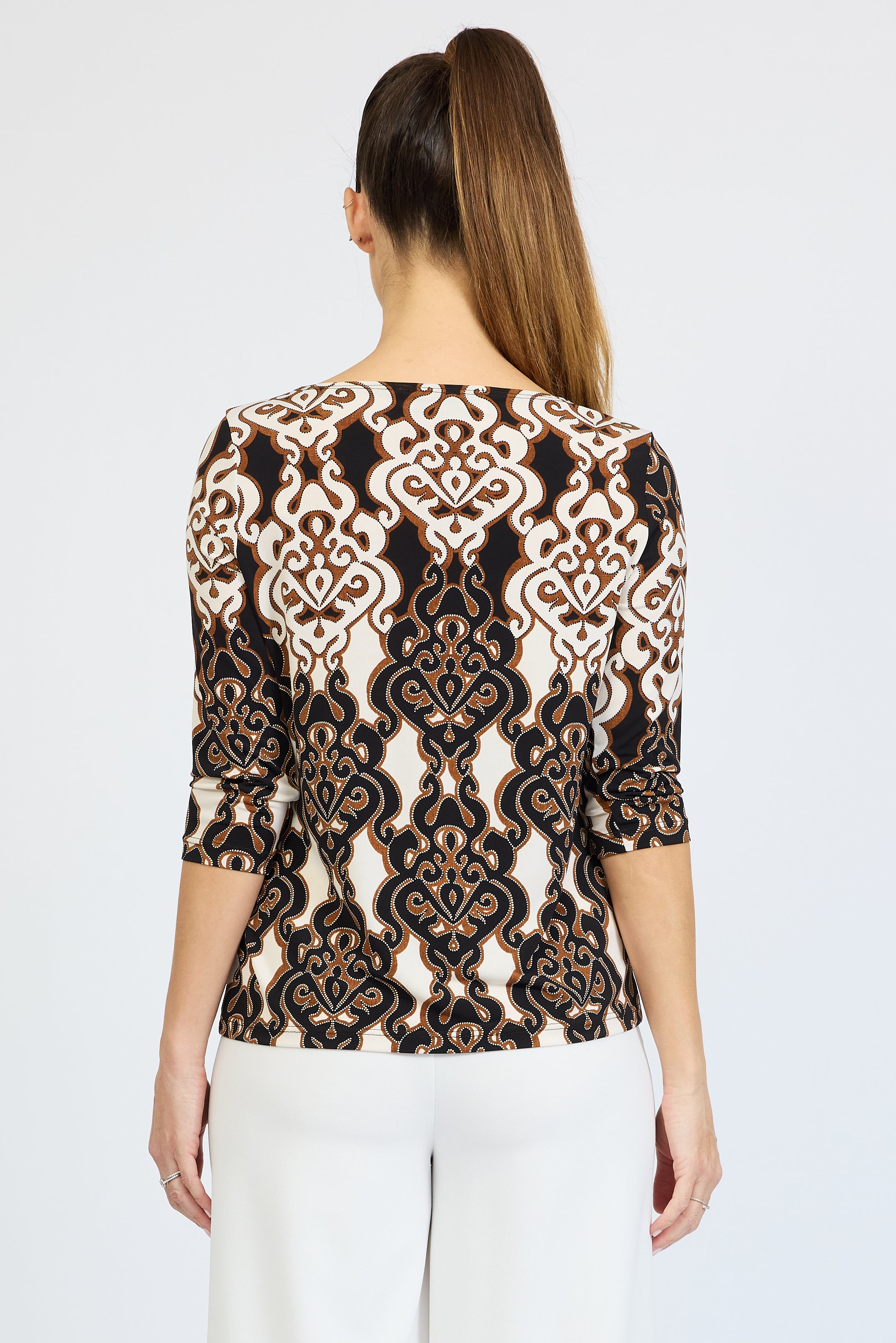 Morocco 3/4 Boat Neck Top