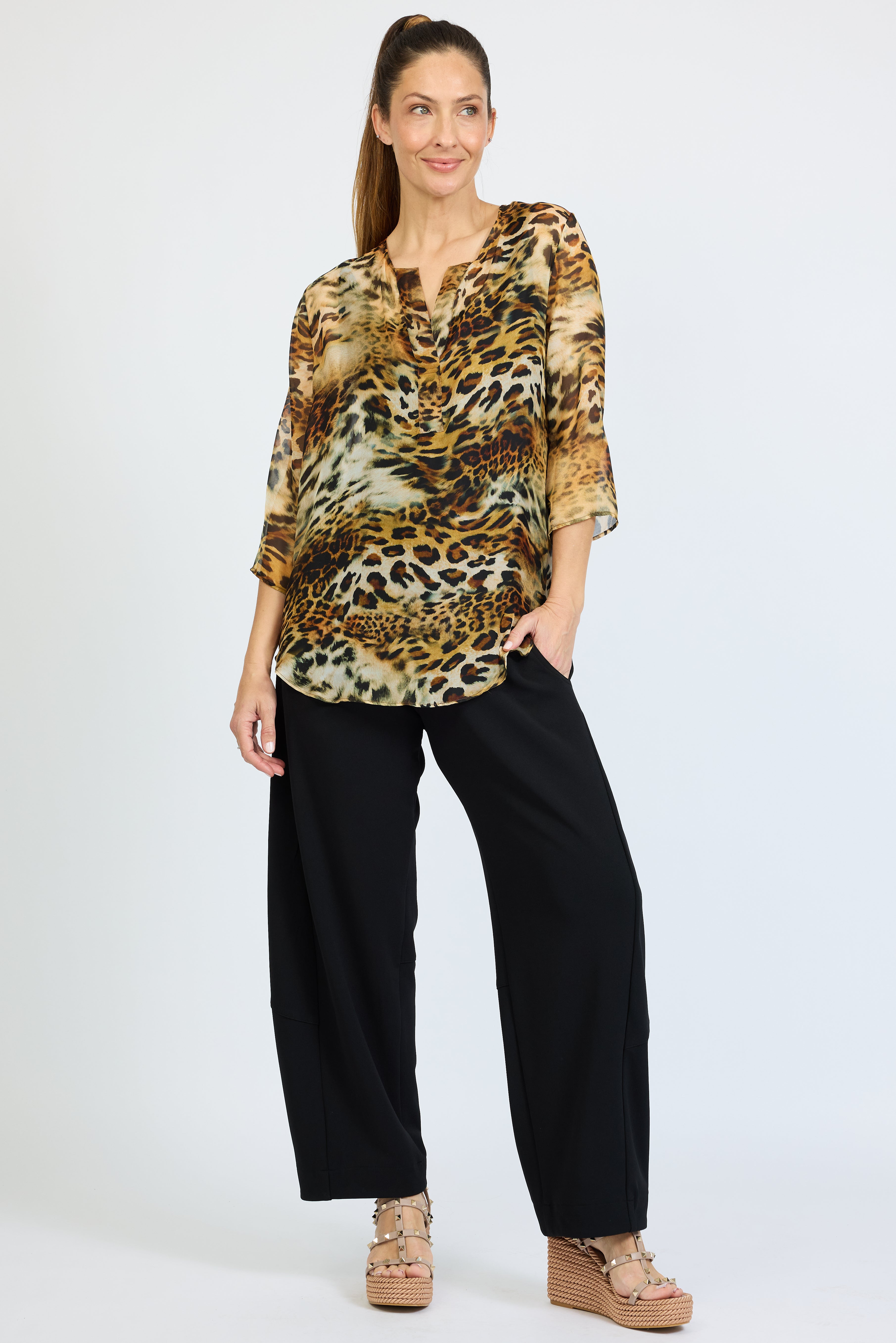 Cheetah No Fuss Top