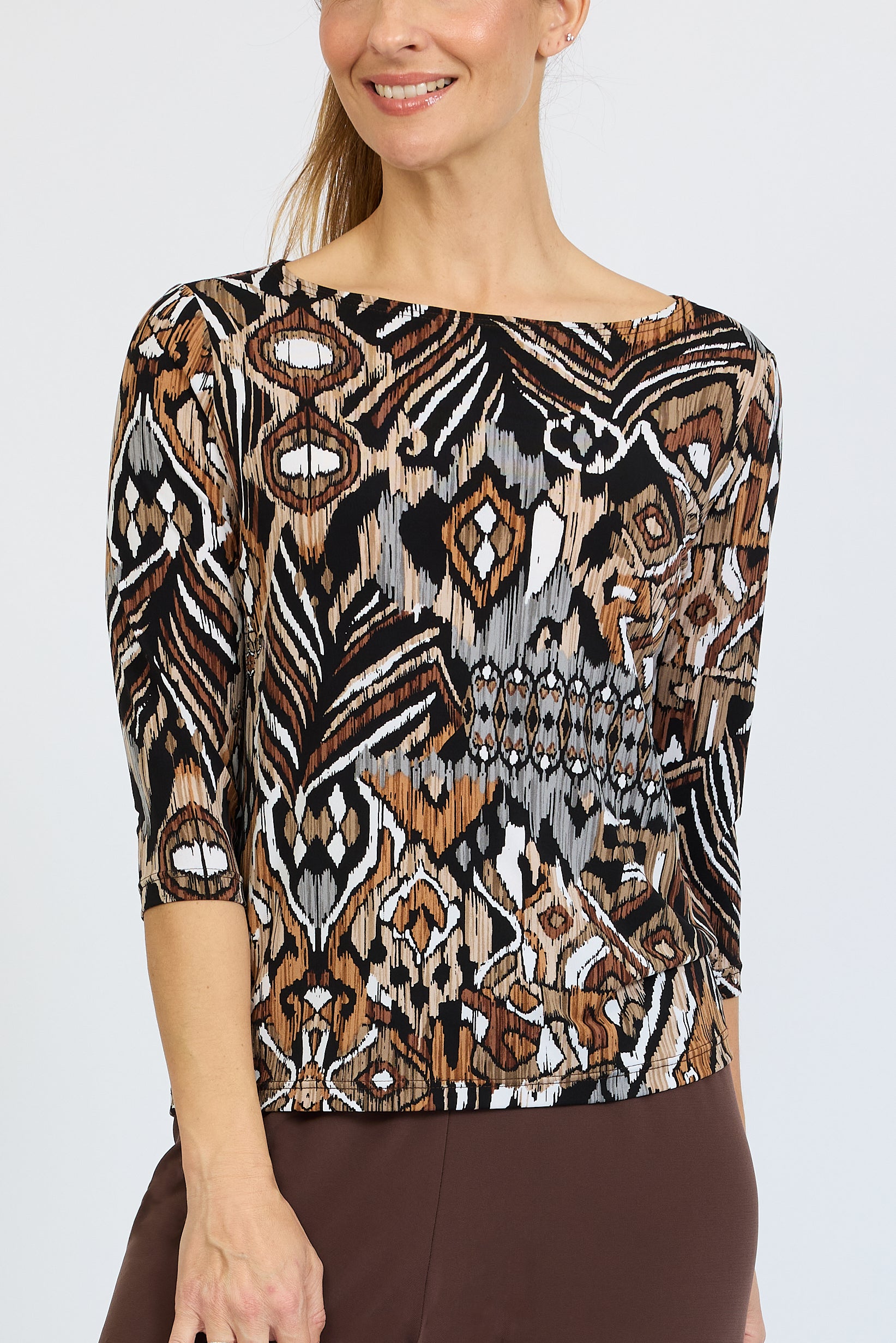 Kenya 3/4 Boat Neck Top