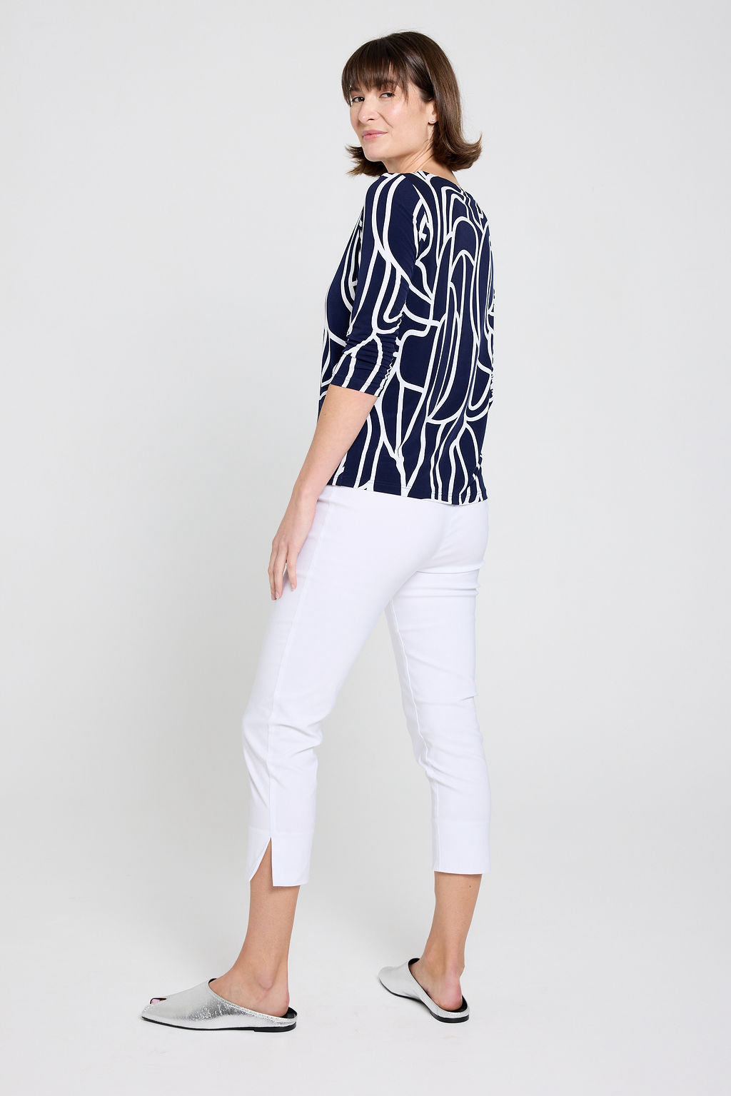 Scroll Boat Neck Top