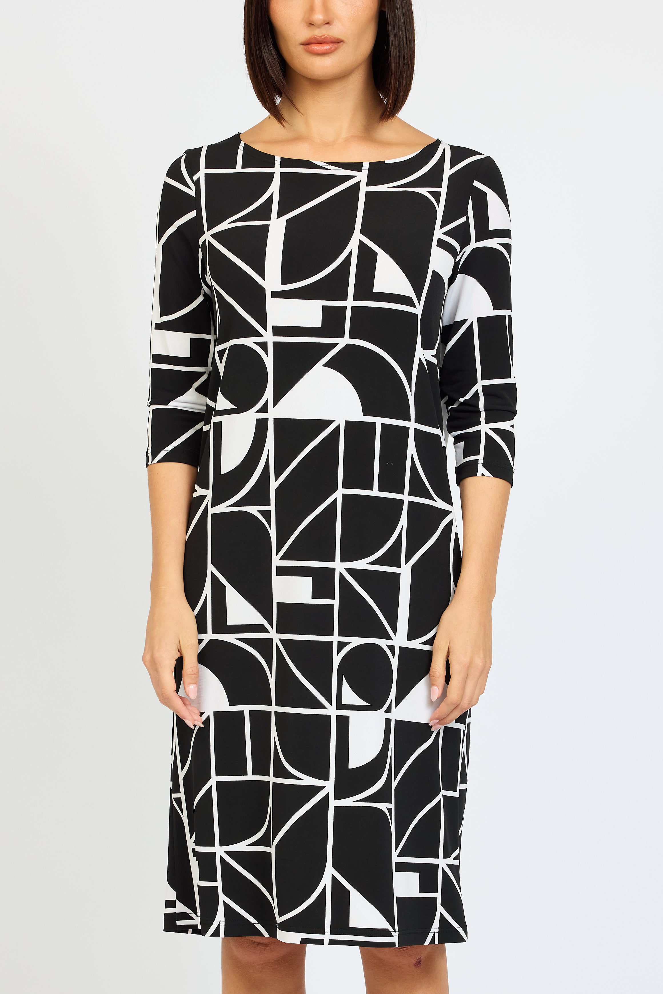 Etch 3/4 Boat Neck Dress