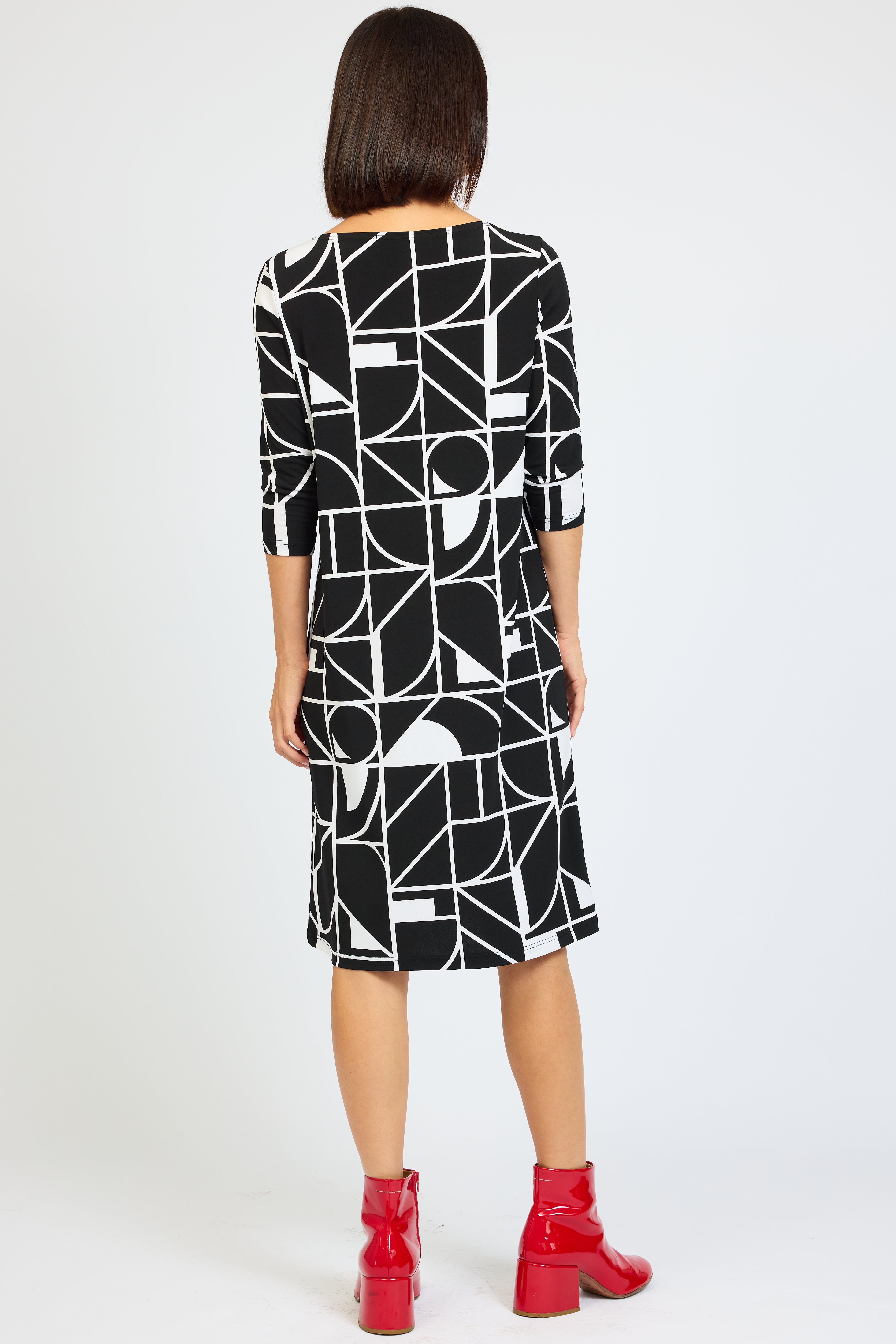 Etch 3/4 Boat Neck Dress