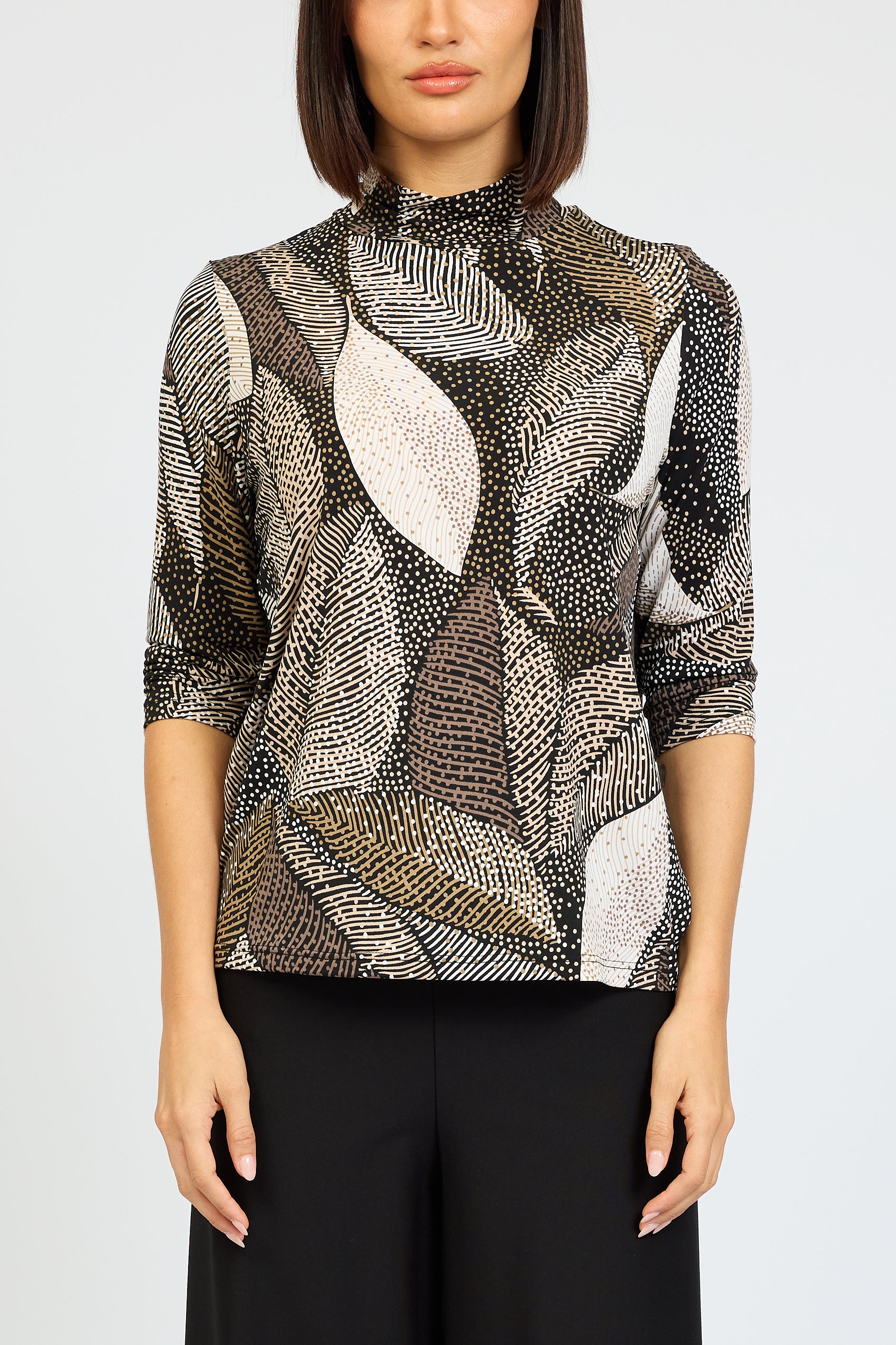 Stiple 3/4 Sl Polo Top