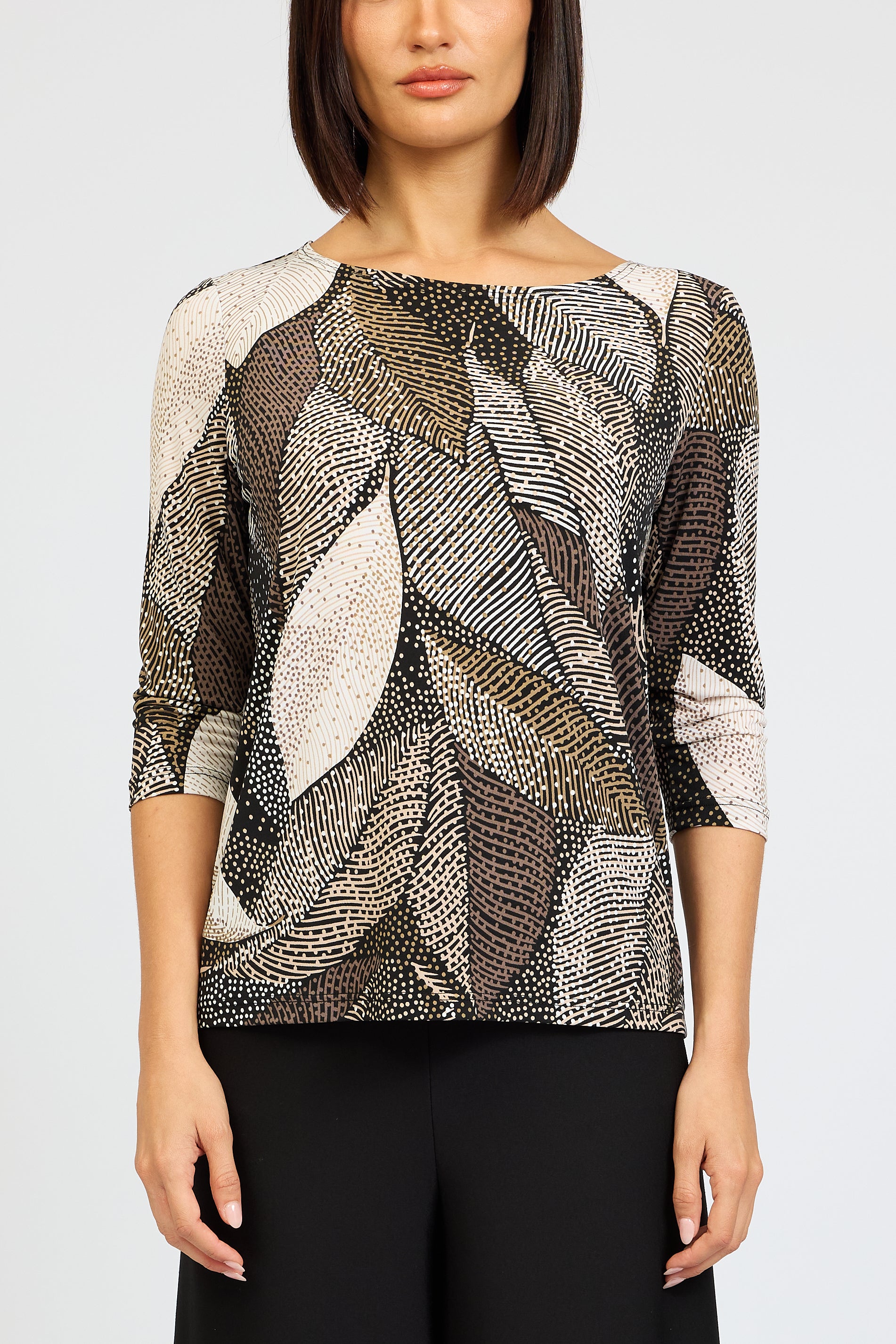 Stiple 3/4 Boat Neck Top