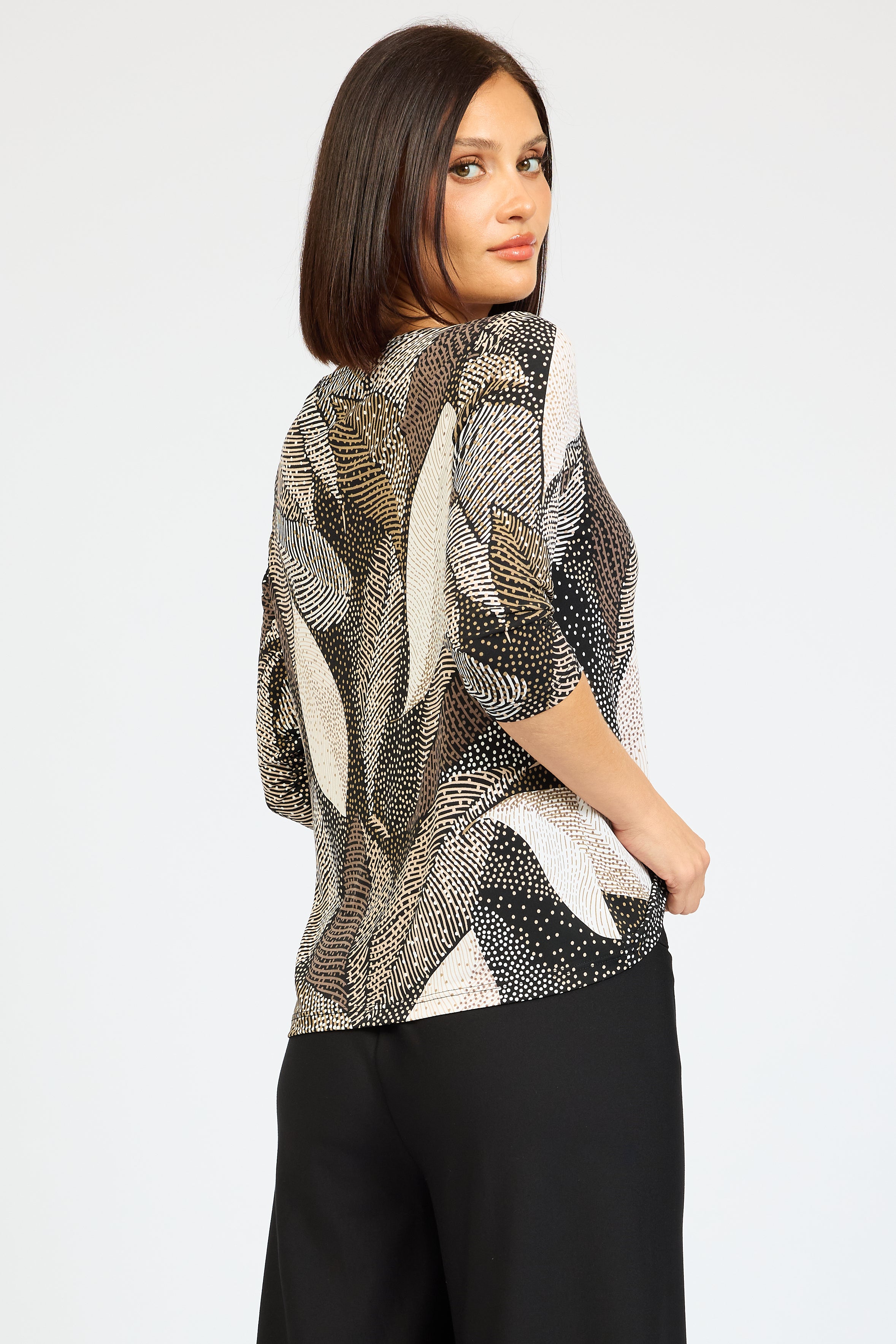 Stiple 3/4 Boat Neck Top