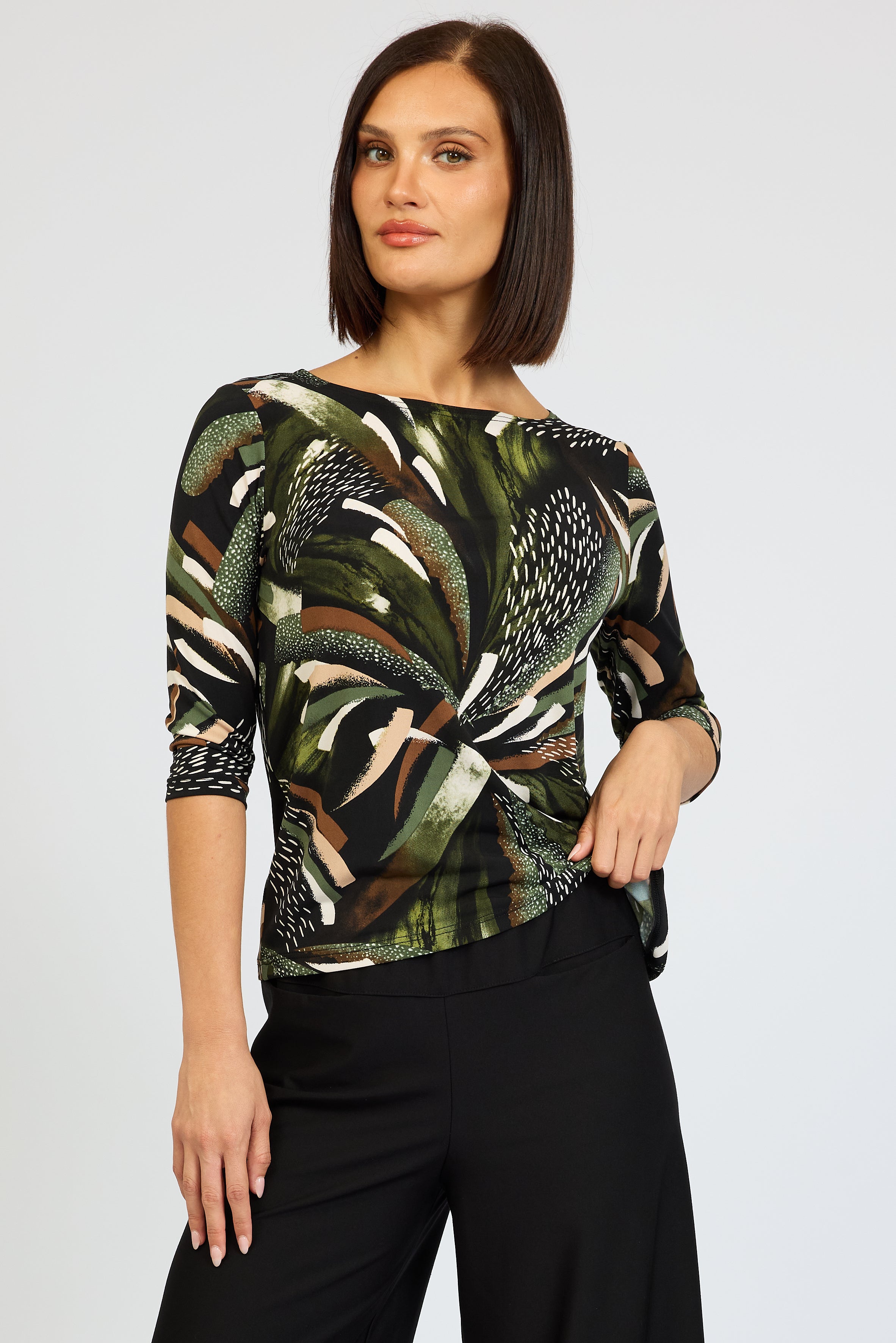 Wilow 3/4 Boat Neck Top